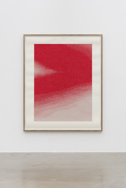 BB 190/150–02, 2020, gouache and screen print on paper, 190 x 150 cm