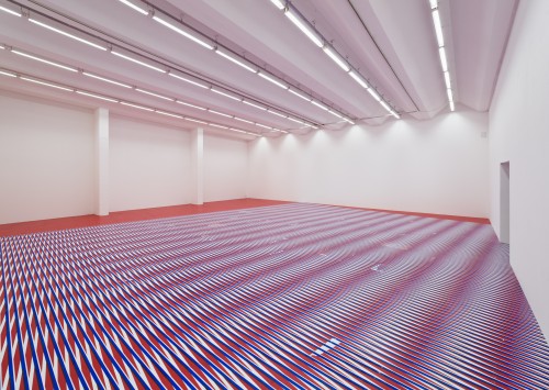 Floor Piece 2, screen prints, exhibition view COME OUT (TO SHOW THEM), SEXAUER Gallery, Berlin, 2017